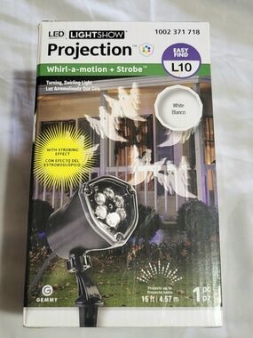 LED LightShow Projection Whirl-a-motion + Strobe L10 - White